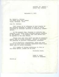 ["Mr. Robert L. Davison inquired about cost of living increases on veterans' pensions or disability compensation. Congress is considering a bill to increase pension benefits by ten percent, but there are currently no bills being considered for disability compensation increases. Congressman James R. Jones is hopeful that the pension increase will be enacted soon, but notes that it does not guarantee yearly cost of living increases. If further assistance is needed, Mr. Davison is encouraged to contact Congressman Jones."]
