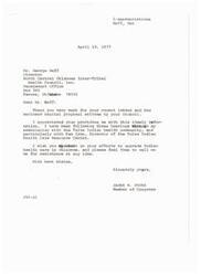 ["The document is a correspondence between George Neff, Director of the North Central Oklahoma Inter-Tribal Health Council, Inc., and Congressman James R. Jones regarding a hospital proposal for the Pawnee Service Unit. The proposal requests $9.3 million for a new medical facility in White Eagle, Oklahoma, due to the outdated and inadequate current hospital. The document provides details about the current facility's deficiencies and the proposed new facility, including program data and funding requirements. The document seeks support from Congressman Jones for the appropriation of funds for the project."]