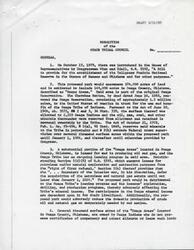 ["The Osage Tribal Council resolution opposes H.R. 5592, which would establish the Tallgrass Carl Albert Prairie National Reserve in Kansas and Oklahoma. The resolution states that the proposed park would negatively impact the Osage Tribe's leasing program for oil and gas exploration, as well as the livelihood of those dependent on mineral income. It also argues that the cattlemen in the Osage County area are best suited for the preservation of the Tallgrass Carl Albert prairie, and raises concerns about the Corps of Engineers' projects subordinating a significant portion of the Osage Mineral Estate. The resolution requests that the Secretary of the Interior and members of Congress Carl Albert oppose the establishment of the reserve."]
