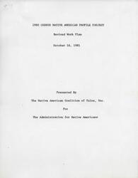 ["The Native American Coalition of Tulsa has requested amendments to the American Indian Census Profile Project Grant to develop a more detailed work plan, including a Project Management Plan and an Organizational Capabilities statement. The primary purpose of the project is to provide tools and techniques to maximize the use of 1980 Census data for the betterment of Indian people, addressing historical non-use of Census data, lack of technical expertise, and the need for better planning and management discipline. The project aims to provide an Indian-specific Census clearinghouse and technical assistance to assist Indian tribes and organizations in utilizing Census data effectively."]