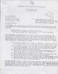 ["A formal complaint is being initiated by Victor Childers against the Oklahoma Tribal Assistance Program, Inc. for violations of his rights as a board member. He accuses specific individuals of attempting to discredit and remove him from the Executive Board. Childers also raises concerns about the chairman's conduct and eligibility to serve on the board. He requests that operations of the program be allowed to continue for the benefit of the Tulsa Indian community."]