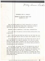 ["Mary Susan Dinkel addressed the National Press Club in January 1979, criticizing the Carter Administration for lacking effective leadership and a global perspective. She highlighted various crises facing the nation, including inflation, unemployment, high interest rates, trade deficits, and weakening defense capabilities. Dinkel called for a leader who understood the issues and could take decisive action, accusing the current administration of focusing on image over substance."]