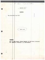 ["The document lists various politicians, businessmen, and other individuals who were included on the Reagan and Bush lists for different states during the 1979 election. The lists include prominent figures in various fields such as politics, finance, and entertainment."]