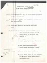 ["The document outlines a general game plan for obtaining national convention delegates for a political campaign. It includes steps such as analyzing delegate selection processes, obtaining lists of delegates, developing targeting processes, forming a communication organization, appointing monitors, and working with national headquarters. The document also details how the campaign organization should be structured, with committees at various levels and specific responsibilities for each tier of the organization. The goal is to maximize voter turnout at initial selection caucuses and ensure support for the campaign's chosen delegates."]