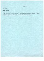 ["Paula met Gene and Virginia Howard, who support Connally, at a restaurant called Knife and Fork. She instructs MTD to contact them and get them involved in a certain activity."]