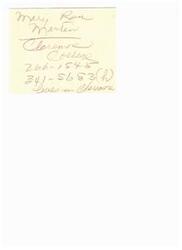 ["Marten Ran Clarenine from Claremore College loves in Claremore and has accepted an invitation to a reception and dinner with John Connally. They have enclosed a check for tickets and provided personal information as required by law. A copy of their report is filed with the Federal Election Commission."]