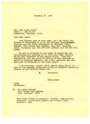 ["The letter is from Paula Unruh to Mary Susan Dinkel, referring her to the National Connally Headquarters and the State Coordinator in Maryland to help elect John Connally as the next President of the United States. Mary Susan is described as energetic, civic-minded, and an excellent speaker. Enclosures with campaign information and Governor Connally's address are included."]