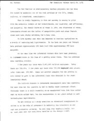 ["The official statement and press conference covers topics relating to the economy, such as structural unemployment, technology and the mechanization of industry, the Depressed Areas Bill, job retraining and the minimum wage, as well as the Bay of Pigs invasion"]