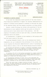 ["The official statement and press conference covers topics including Laos policy, the U.S. economy, tax cut proposals, public works legislation, Sen. Everett Dirksen's 1962 campaign, nuclear test ban negotiations, the satellite communications bill"]