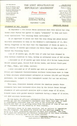 ["The official statement and press conference covers topics including Soviet arms shipments to Cuba, events preceding the Cuban Missile Crisis, a review of the Formosa resolution"]