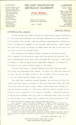 ["The official statement and press conference covers topics including agriculture spending and commodity prices, the Civil Rights Act of 1964, Indiana primary election of 1964, aid-to-poverty legislation, President Harry Truman's 80th birthday, and the Cuba trade embargo"]