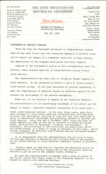 ["The official statement and press conference covers topics including Dominican Repblic policy, Cuba policy, the Organization of American States, and voting rights legislation"]