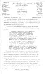 ["The official statement and press conference covers topics including agricultural prices, inflation, steel price increases, the airline strike, fair housing legislation"]