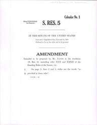 ["Amendment S. Res. 5 For Standing Rules, Minor Format Change."]