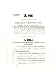 ["Bill Regarding S. 666 Regarding Voting Rights."]