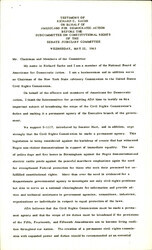 ["Testimony Of Richard Sachs Regarding The Broadening Of The Civil Rights Commission"]