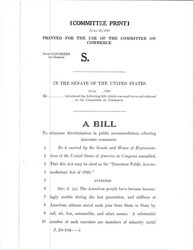 ["Bill From The House Of Representatives That Was Designed To Enforce Constitutional Rights Especially Those Prohibiting Segregated Business Activities."]