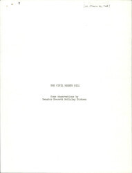 ["Dirksen's Observations And Notes Of Each Title Of The Civil Rights Bill."]
