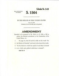 ["Additional Amendment To S. 1564. Changed Language Of Lines 22 And 23 On Page 14."]