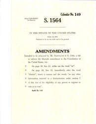 ["Additional Amendment To S. 1564 Changing The Language Of Lines 21 And 22."]