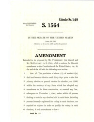 ["Additional Amendment Proposed By Sen. Fulbright To Section 17 Of The Voting Rights Act."]