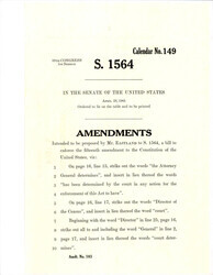 ["Additional Amendment To S. 1564 Proposed By Mr. Eastland Changing The Language To Lines 15 And 17 Of Page 16."]