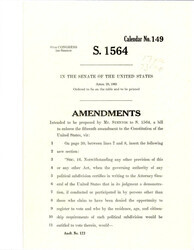 ["Amendments Proposed By Sen. Stennis Regarding S. 1564, The Voting Rigths Act."]