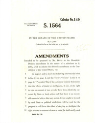 ["Amendment Proposed To The Mansfield - Dirksen Substitute Version Of S. 1564"]