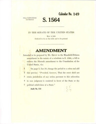 ["Amendment Proposed To The Mansfield - Dirksen Substitute Version Of S. 1564"]