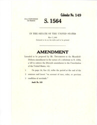 ["Amendment Proposed To The Mansfield - Dirksen Substitute Version Of S. 1564"]