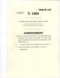 ["Amendment Proposed To The Mansfield - Dirksen Substitute Version Of S. 1564"]