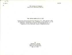 ["Legislative Reference Service Side-by-side Analysis Of House And Senate Versions Of The Voting Rights Act Of 1965"]