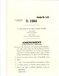 ["Amendment Regarding S. 1564 Incorporating Changes Since April 30, 1965, Printing"]