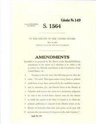 ["Amendment Proposed To The Mansfield - Dirksen Substitute Version Of S. 1564"]
