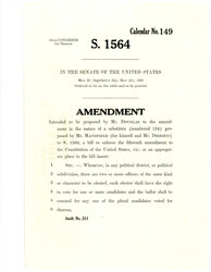["Amendment Proposed To The Mansfield - Dirksen Substitute Version Of S. 1564"]