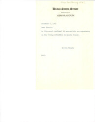 ["Memorandum From Paul Fannin's Office Regarding The Letters From Apache County On The Voting Rights Act Of 1965."]