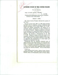 ["South Carolina V. Katzenbach Was A Case In Which South Carolina Filed A Complaint Against Provisions In The Voting Rights Act And The Attorney General. The Case Was Dismissed."]