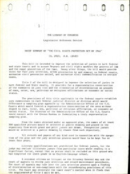 ["The Bill Was Intended To Improve The Selection Of Juries In Federal And State Courts To Ensure That Minorities Receive Due Process Of The Law And Equal Protection Of The Laws."]