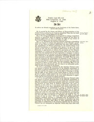 ["The Voting Rights Act Of 1965 Which Was Designed To End Discriminatory Voting Policies Such As Literacy Tests."]