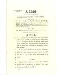 ["Copy Of S. 3296, The Civil Rights Act Of 1966."]