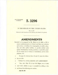 ["Amendment To The Civil Rights Act Of 1964 Adding Title Vi And The Language Of The Act."]