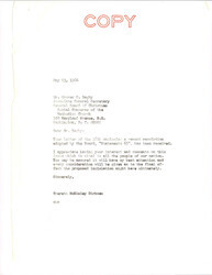 ["Letter From Dirksen To Grover Bagby Regarding \"statements 65\" From The United Methodist Church."]