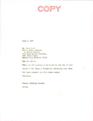 ["Letter From Dirksen To Houts About Hale Hout's Letter To Kilpatrick About His Kansas City Star Article."]