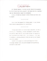 ["Additional Questions Related To The Civil Rights Act Of 1966. Dirksen Asked The Attorney General These Questions To Further Help Him Determine His Stance On The Bill."]
