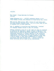 ["Senate Office Memo Regarding The Higher Education Bill And The Funds That The Teachers Corps Would Like In The Bill. Includes Excerpt From Dirksen's Speech About Sororities And Fraternities."]