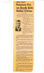 ["Article About Changing Neighborhoods In Chicago And The Threats One Woman Received After She Refused To Sell Her Home."]
