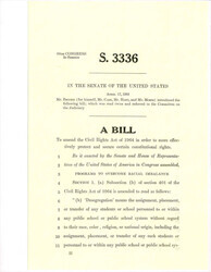 ["Bill To Amend The Civil Rights Act Of 1964 To More Effectively Protect And Secure Certain Constitutional Rights And To Overcome Racial Imbalance In Education, Commerce, And Housing."]