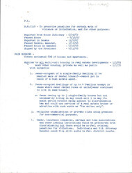 ["Notes About What Is In Bill H.R. 2516. Items Included Are: Fair Housing, Rights Violations, Riot Penalties, Weapons Control, And American Indians."]