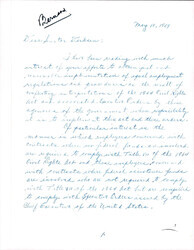 ["Letter To Dirksen About The Equal Employment, Its Relation To Construction Contractors, And State And Federal Funding. He Names Section 22 Of The Federal-aid Highway Act Of 1968, Senate Subcommittee On Roads (january 1969), Title Vii If The Civil Rights Act And Executive Order 11246."]
