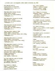 ["Mailing List For The Mclaughlin Letter Regarding Education And Federal Assistance."]